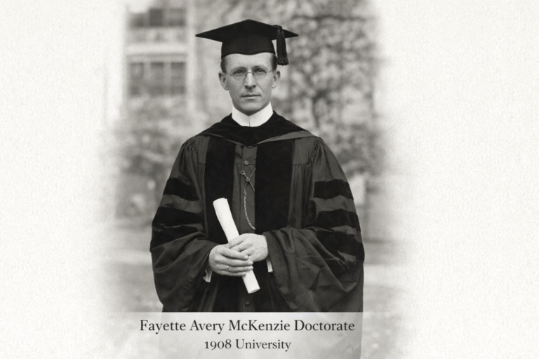 Fayette Avery Mckenzie Doctorate 1908 University