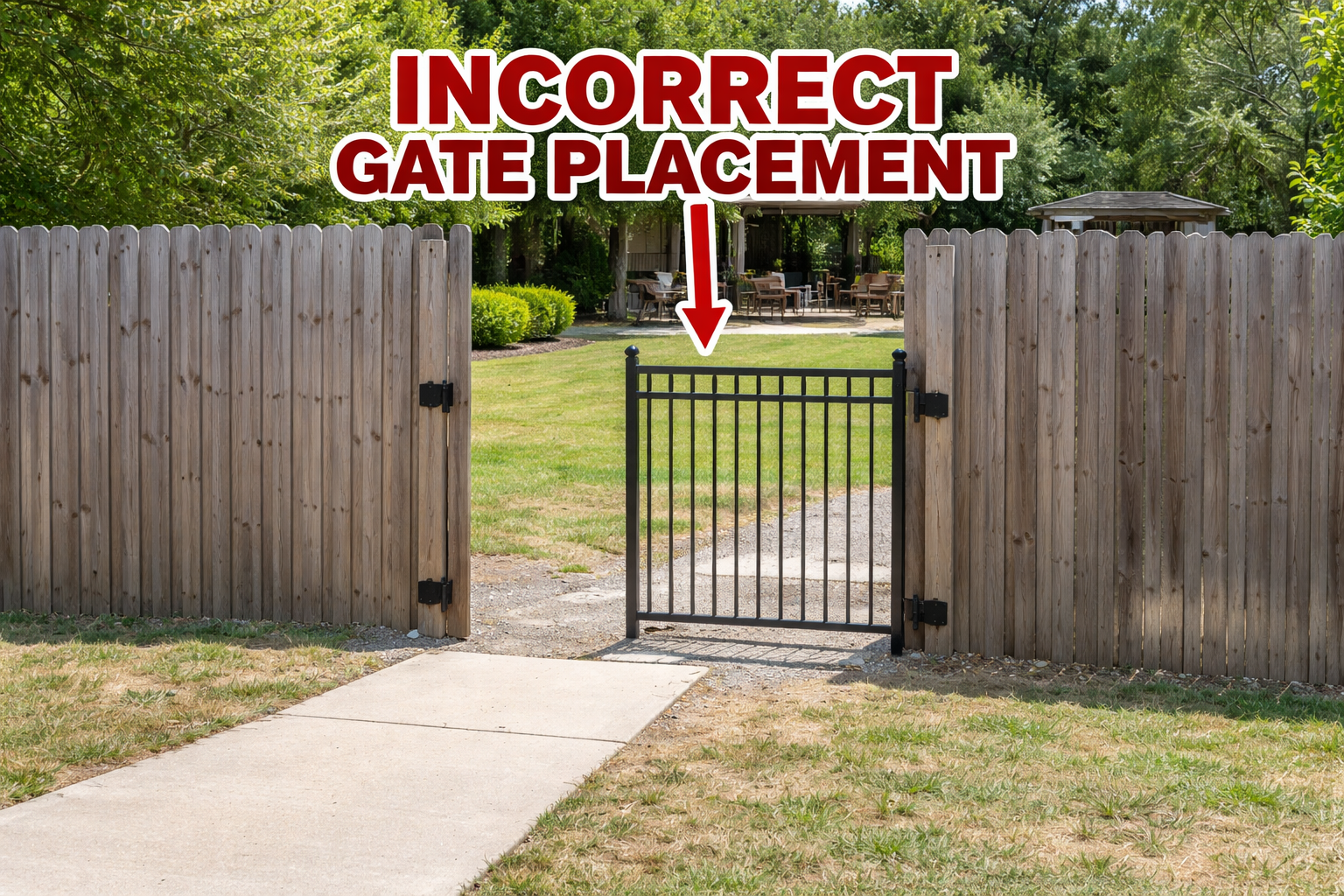 incorrect gate placement