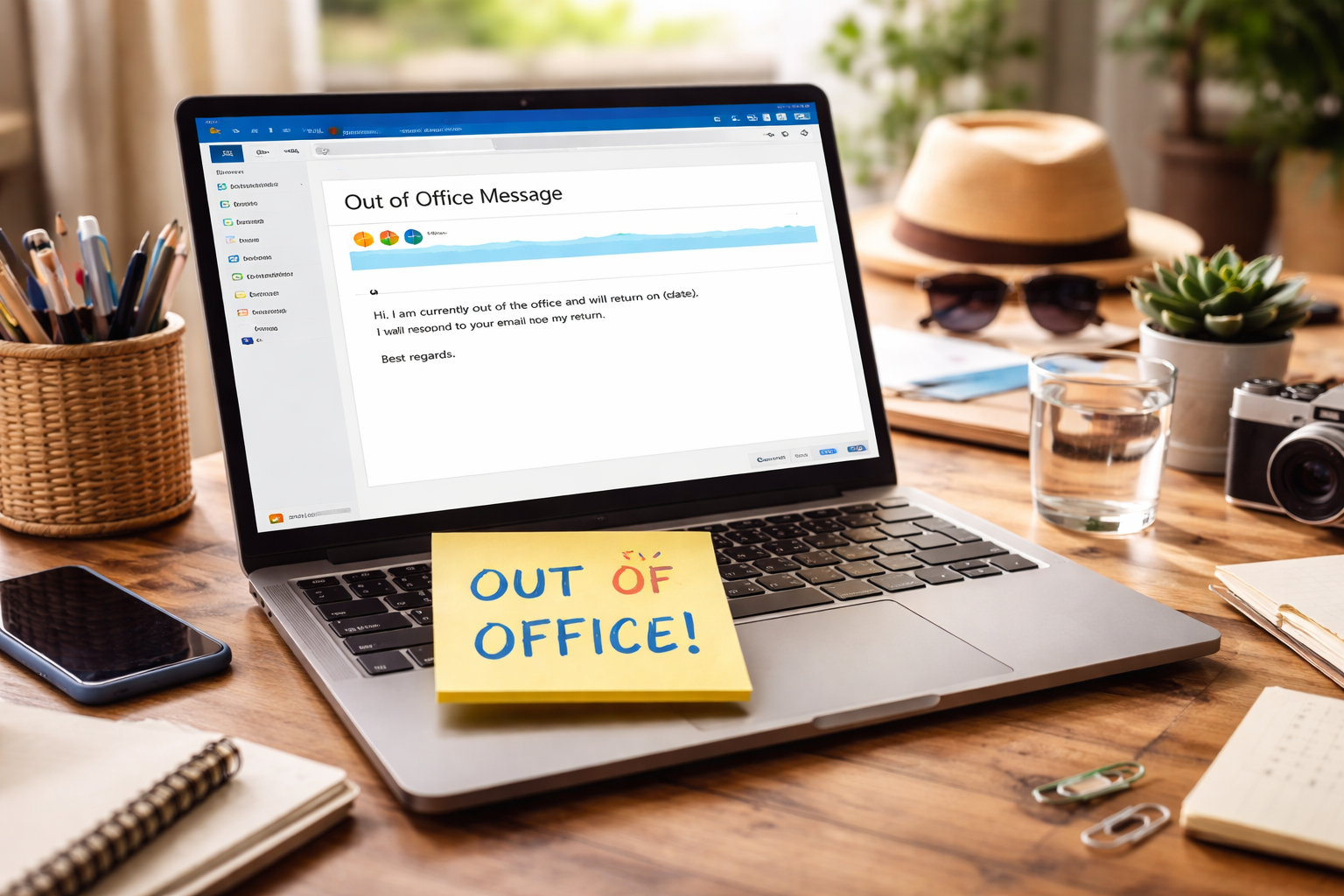 outlook out of office message