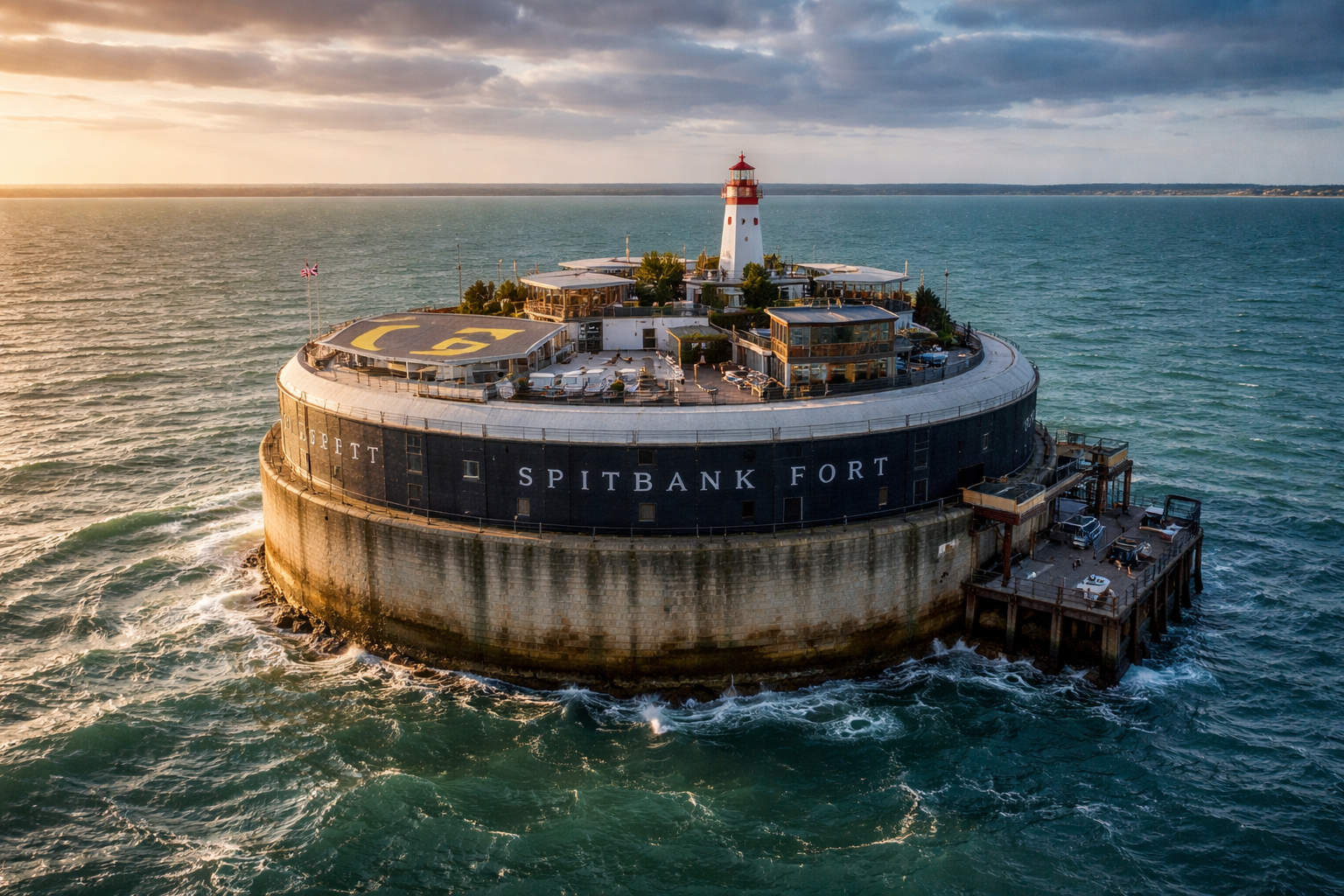 spitbank fort in the solent